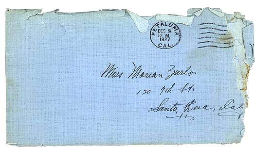 December 5, 1927 Envelope
