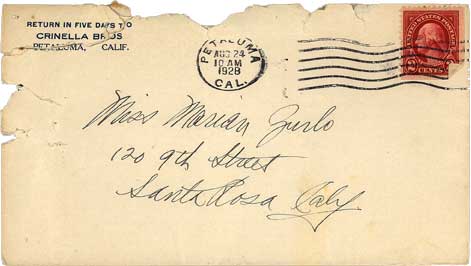 August 24, 1928 Envelope