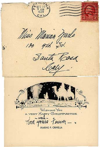 December 22, 1928 Page 1 & Envelope