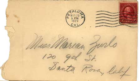 Marzo 12, 1929 Envelope