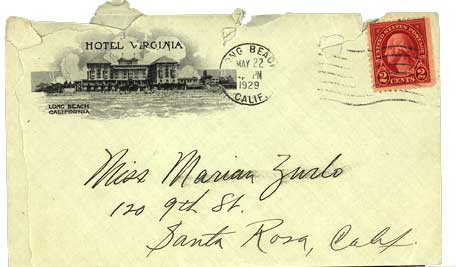 May 22, 1929 Envelope