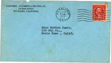 September 27, 1929 Envelope