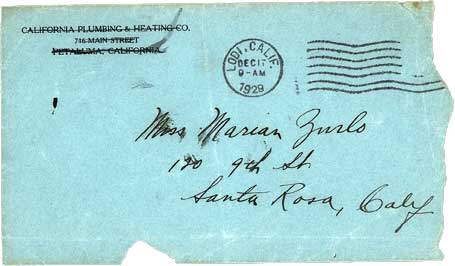 December 16, 1929 Envelope