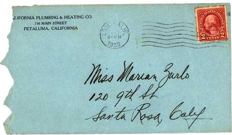 February 9, 1930 Envelope