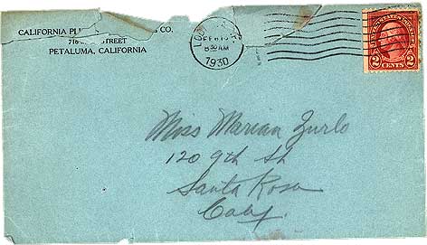 February 12, 1930 Envelope