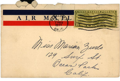 June 9, 1933 Envelope