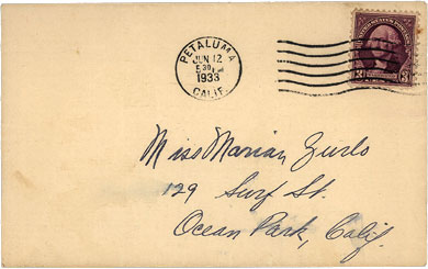 June 12, 1933 Envelope
