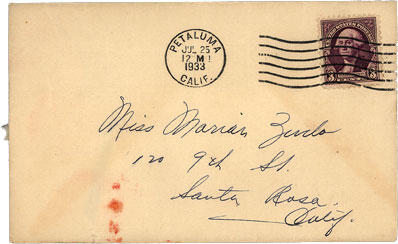 July 25, 1933 Envelope