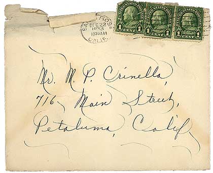 December 22, 1933 Envelope