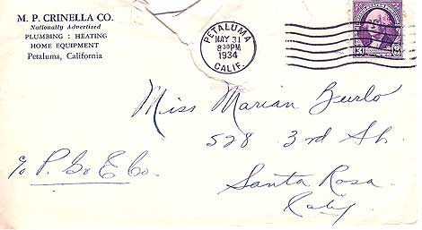 May 31, 1934 Envelope