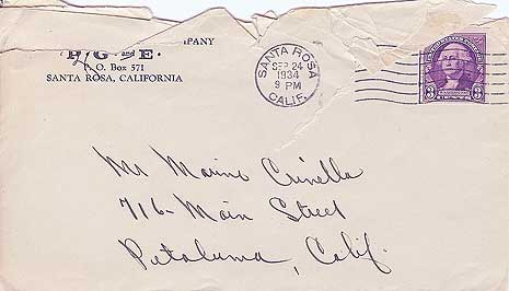 September 24,1934 Envelope