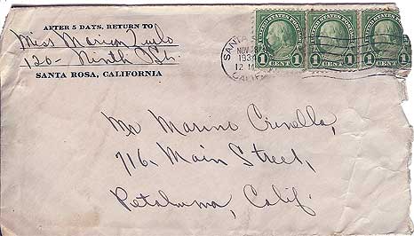 November 7,1934 Envelope