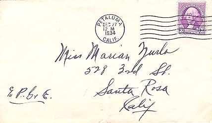 December 26,1934 Envelope